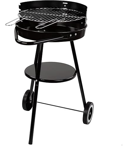 Round Portable Trolley Charcoal Barbecue