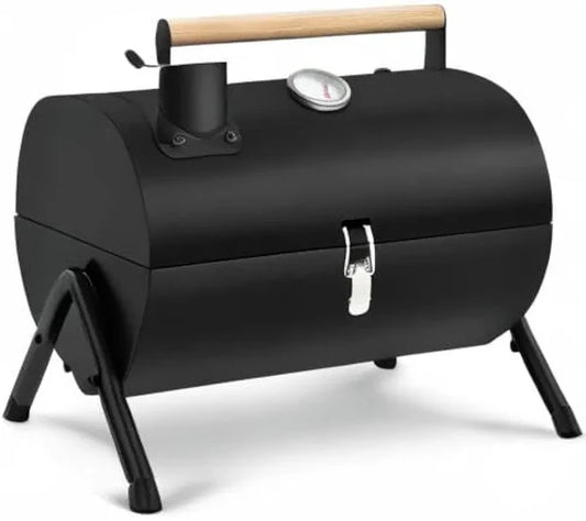 Portable Charcoal Grill Mini BBQ Grill for Outdoor Cooking, Camping and Picnic Black